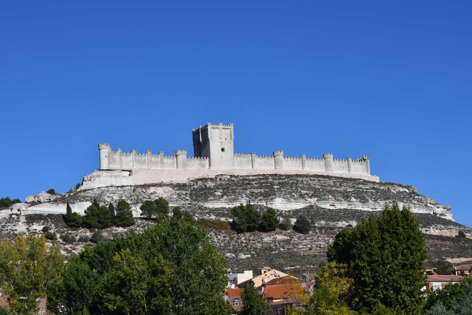 The impressive castle at Penafiel