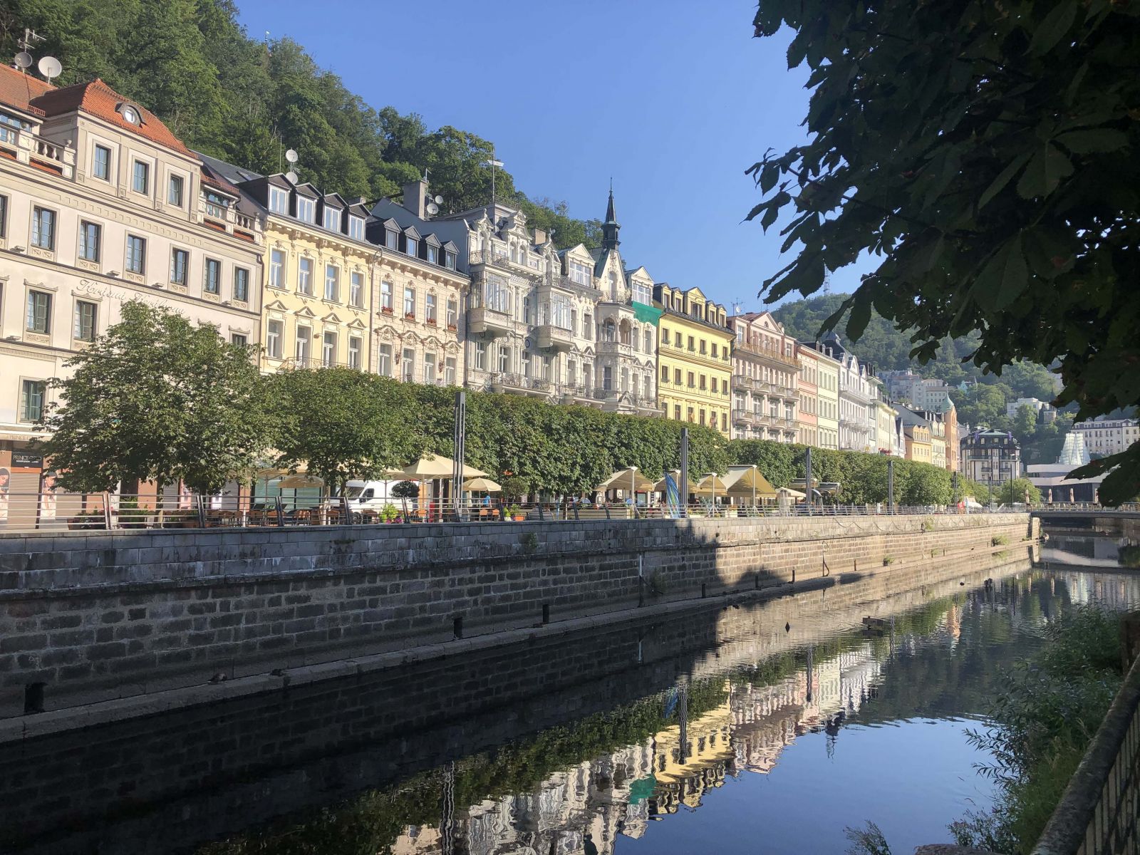 The wonderful spa town of Karlovy Vary, an overnight stop.
