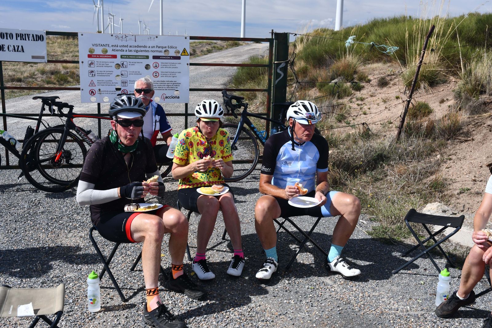 Lunch stop at the ride half way point
